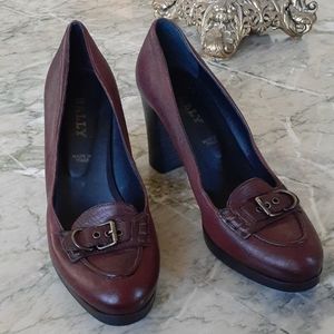 Bally shoes heel loafers